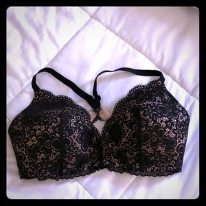 NWOT aerie real happy wireless bra in black lace